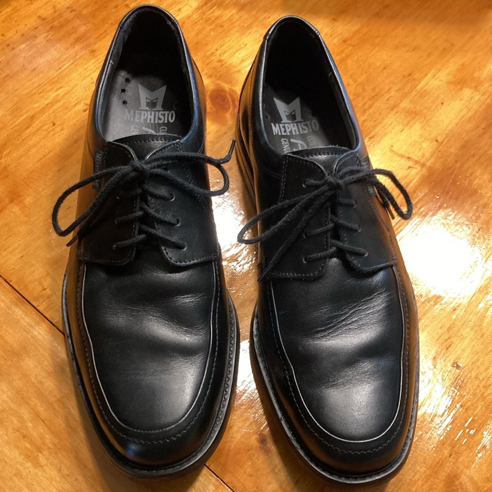 Mephisto Black Leather Men's Shoes